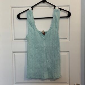 Pilcro Light Blue Textured Tank Top